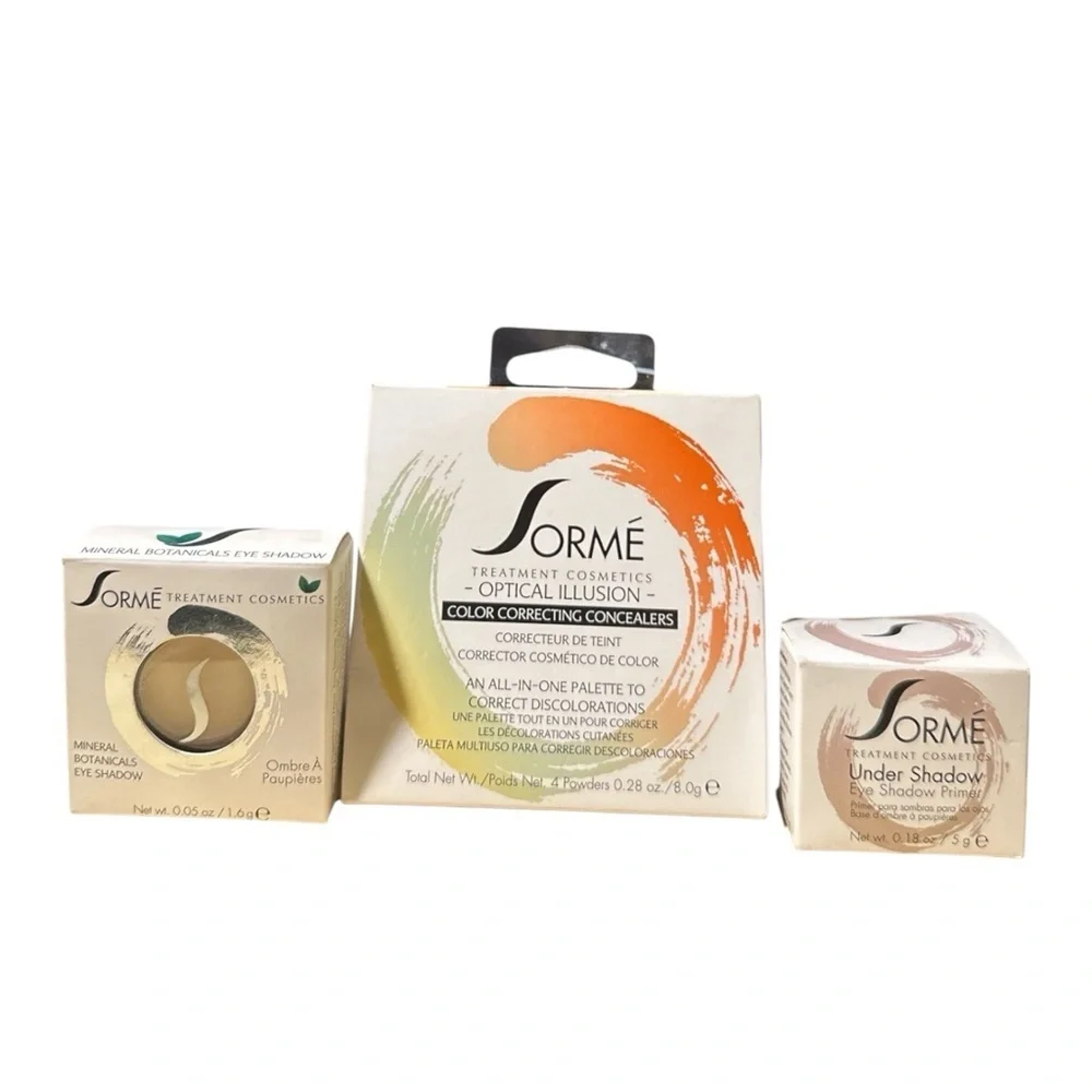 Sormé Makeup Bundle:Color Corrector, Eye Shadow & Under Shadow Primer (3-Pieces)